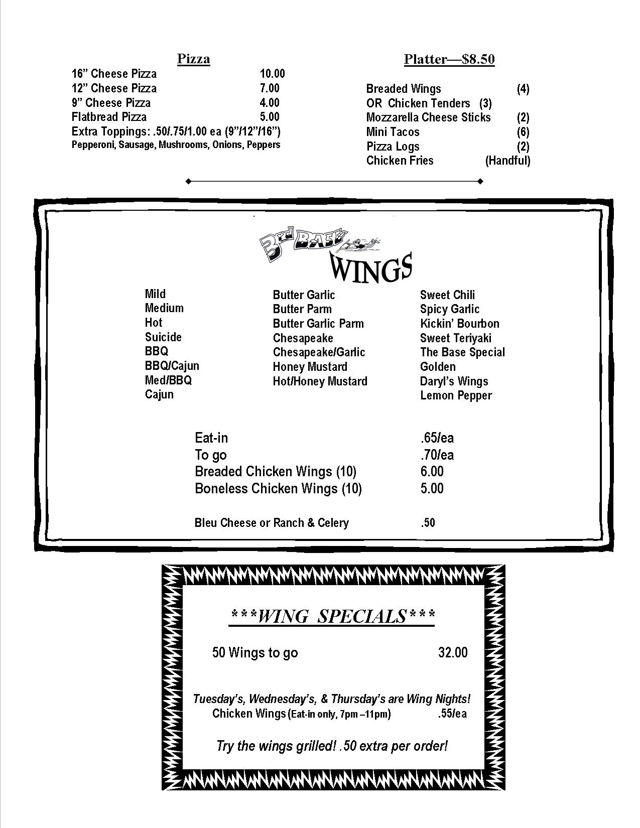 Oleanlife 3rd Base Menu Here