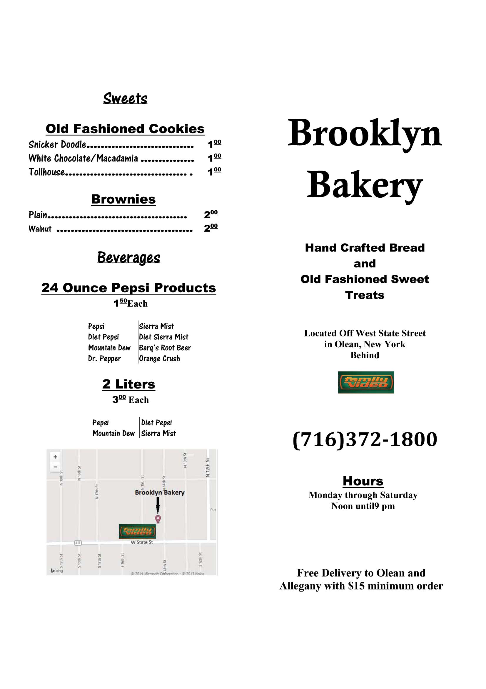 Bakery Menu1